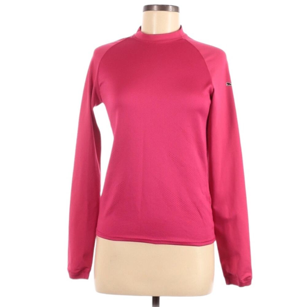 Puma USP Shirt‎ Pink Long Sleeve Mock Neck Activewear Stretch Women's Large